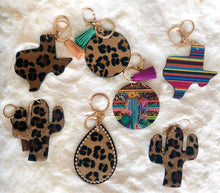 Load image into Gallery viewer, Faux Leather & Hair on Hide Keychain