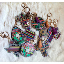 Load image into Gallery viewer, Faux Leather & Hair on Hide Keychain