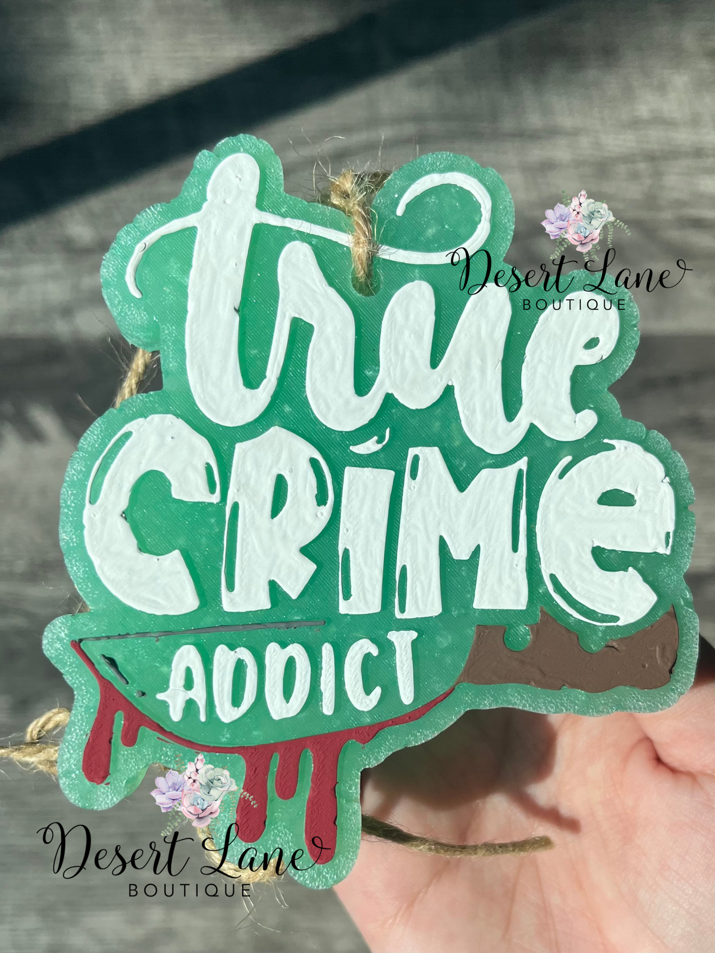 True Crime Addict Car Freshie