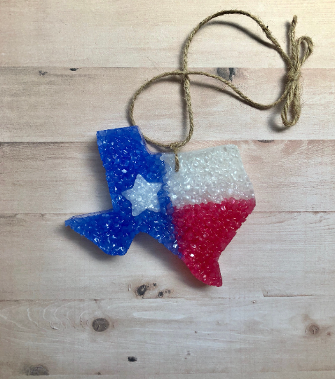 Texas Flag with Star Car Freshie