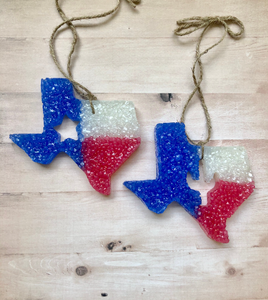 Texas Flag Car Freshie - With Cut Out