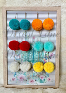 Pom Pom Earrings