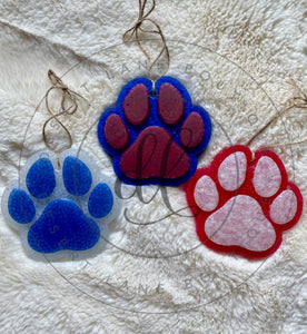 Paw Print Car Freshie - 2 Colors